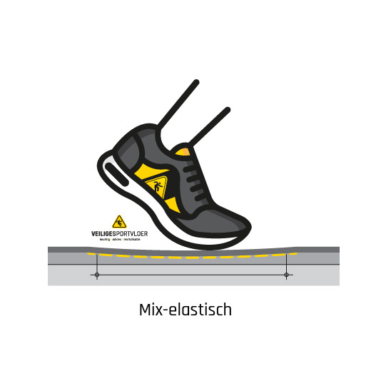 Mix-elastische sportvloer