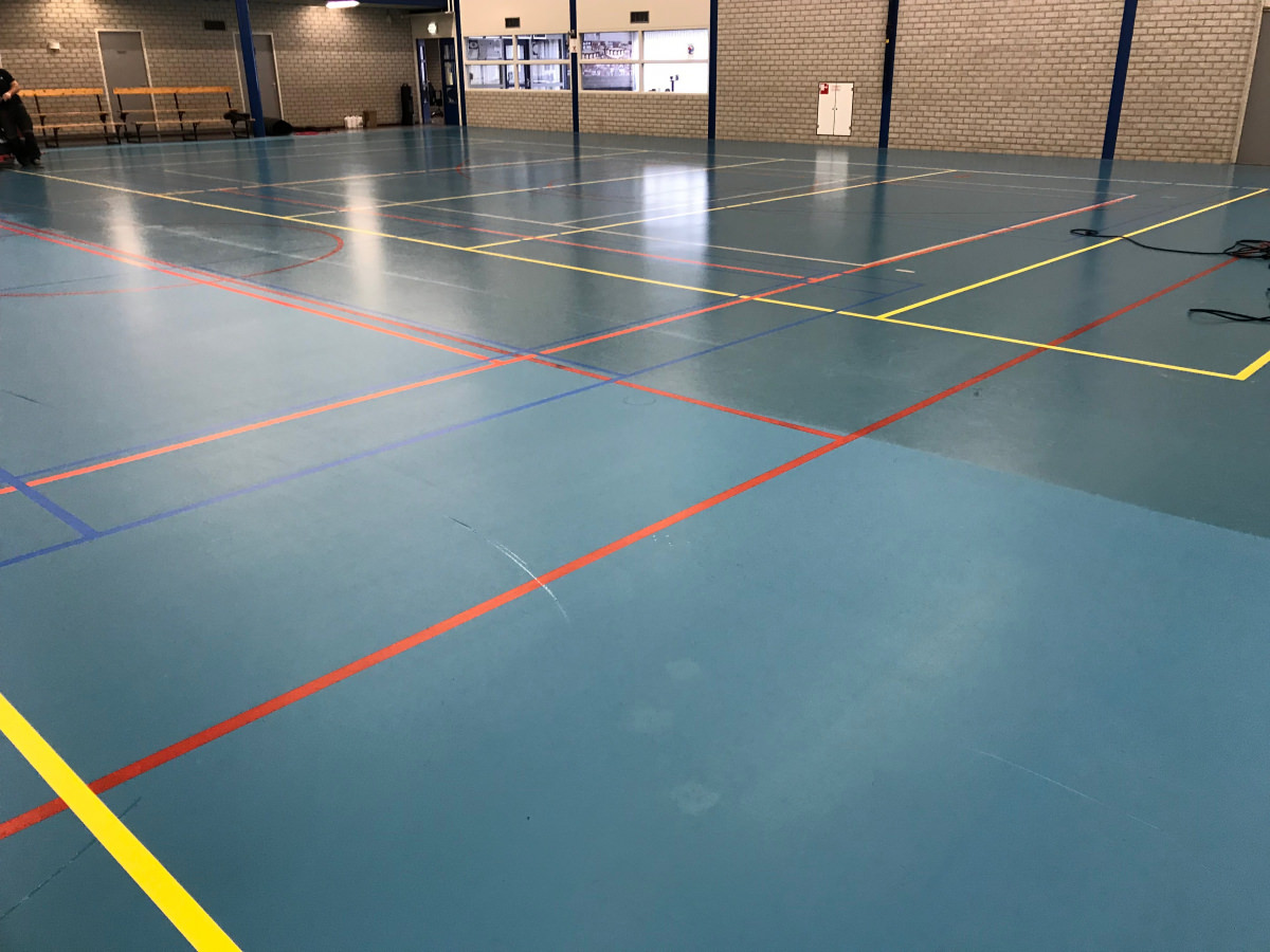 sportvloer glans renovatie veiligheid